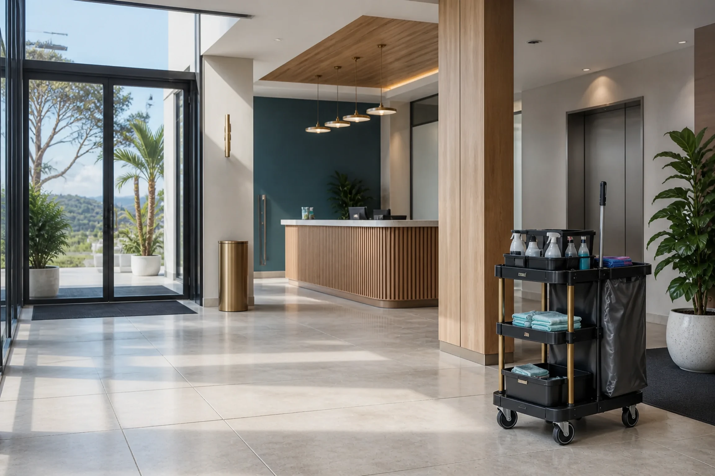 Day Porter Service commercial interior in Santa Cruz